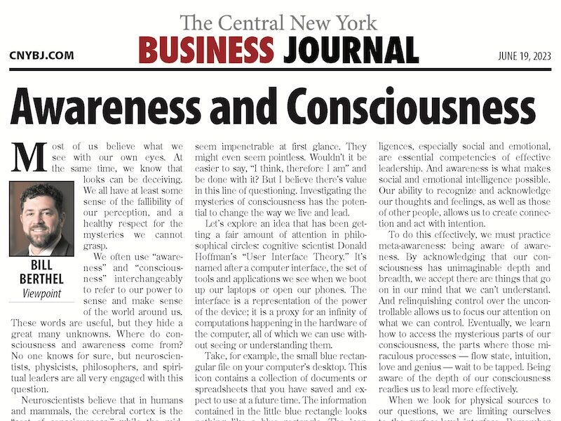 Image Of Viewpoint Article; Awareness And Consciousness