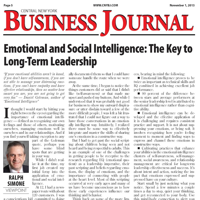 Image of Viewpoint Article; Emotional and Social Intelligence: The Key to Long-Term Leadership