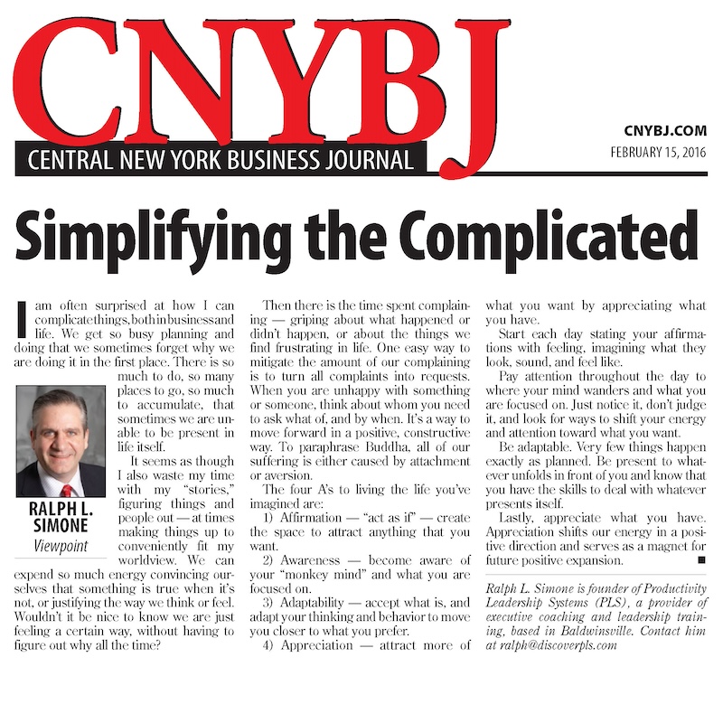 Image of Viewpoint Article; Simplifying the Complicated