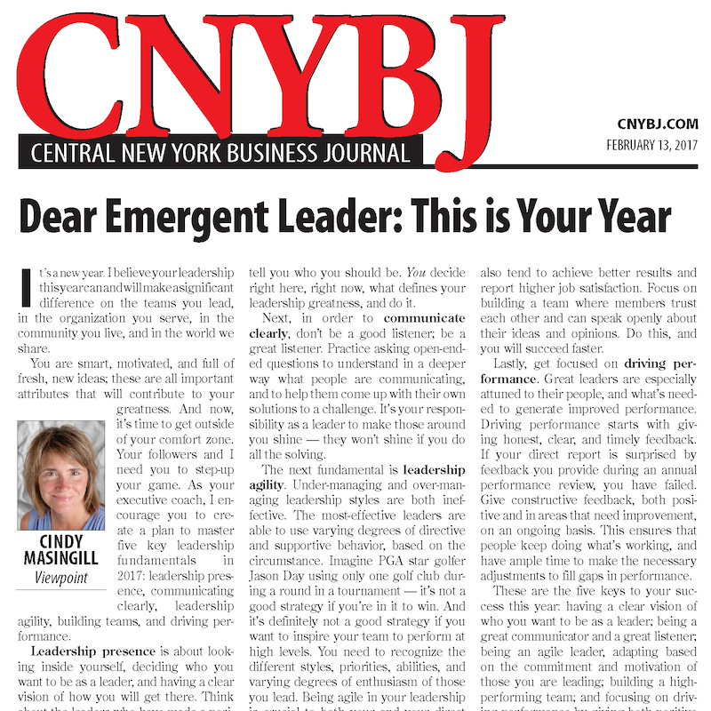 Image of Viewpoint Article; Dear Emergent Leader: This is Your Year