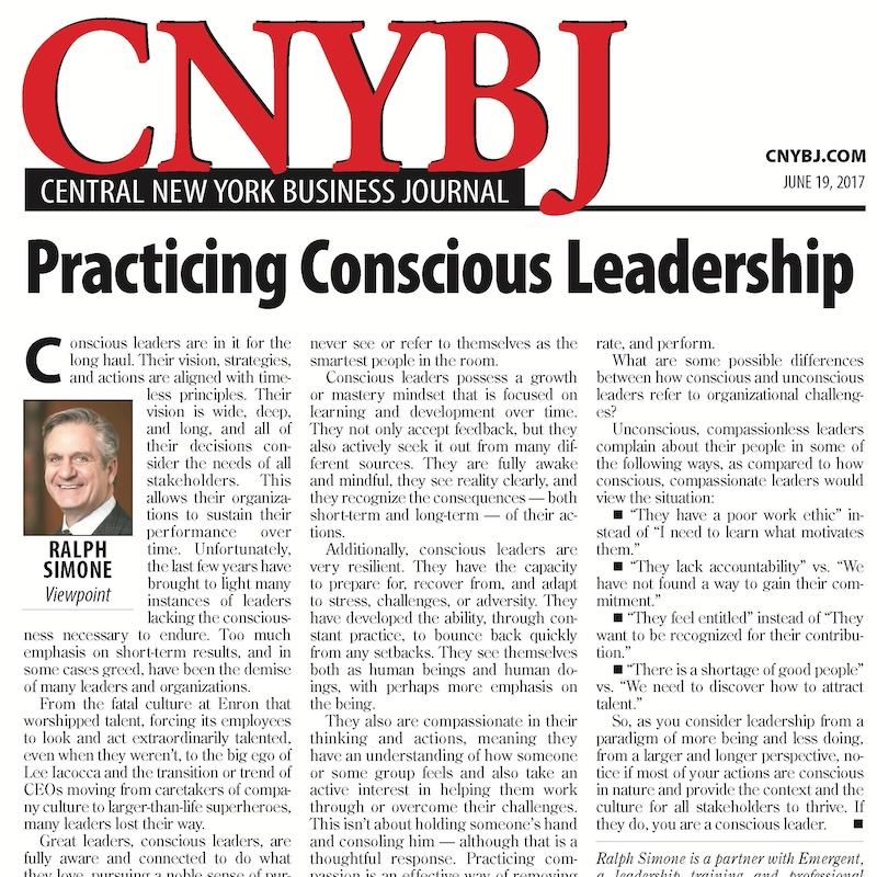 Image of Viewpoint Article; Practicing Conscious Leadership