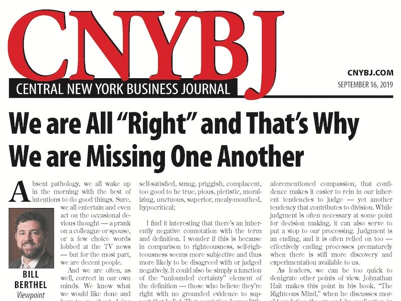 Image Of Viewpoint Article; We’re All “Right” And That’s Why We’re Missing One Another