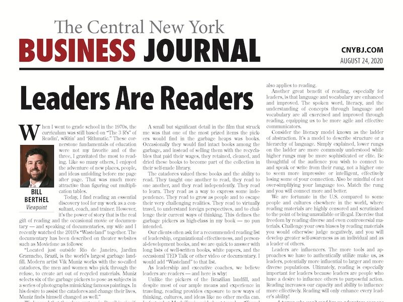 Image Of Viewpoint Article; Leaders Are Readers