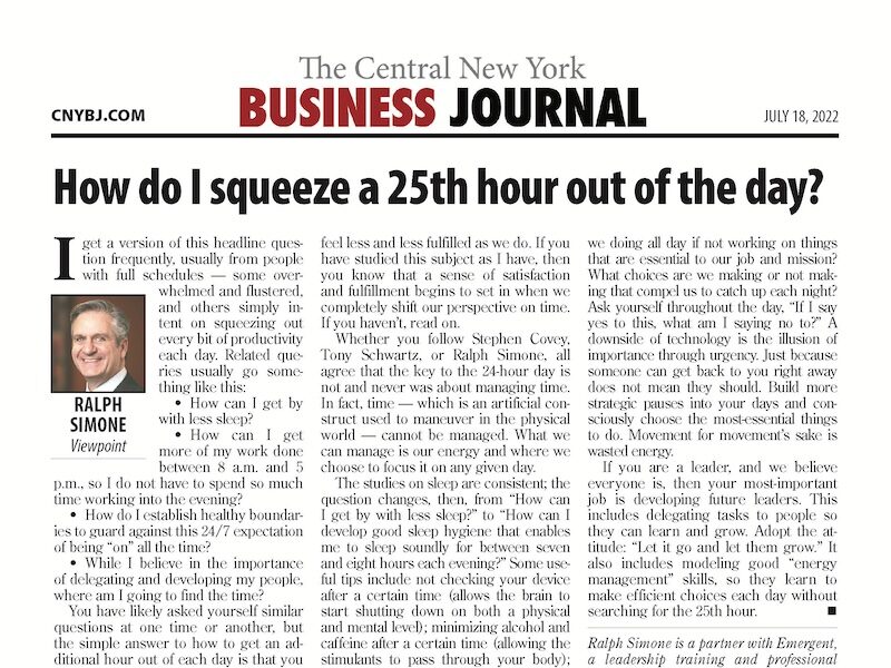 Image Of Viewpoint Article - How Do I Squeeze A 25th Hour Out Of The Day?